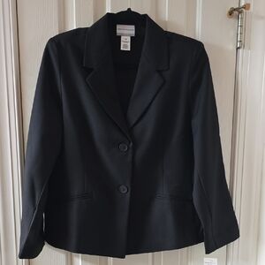 ALFRED DUNNER BRAND WOMEN'S PETITE BLACK BLAZER SIZE 12P